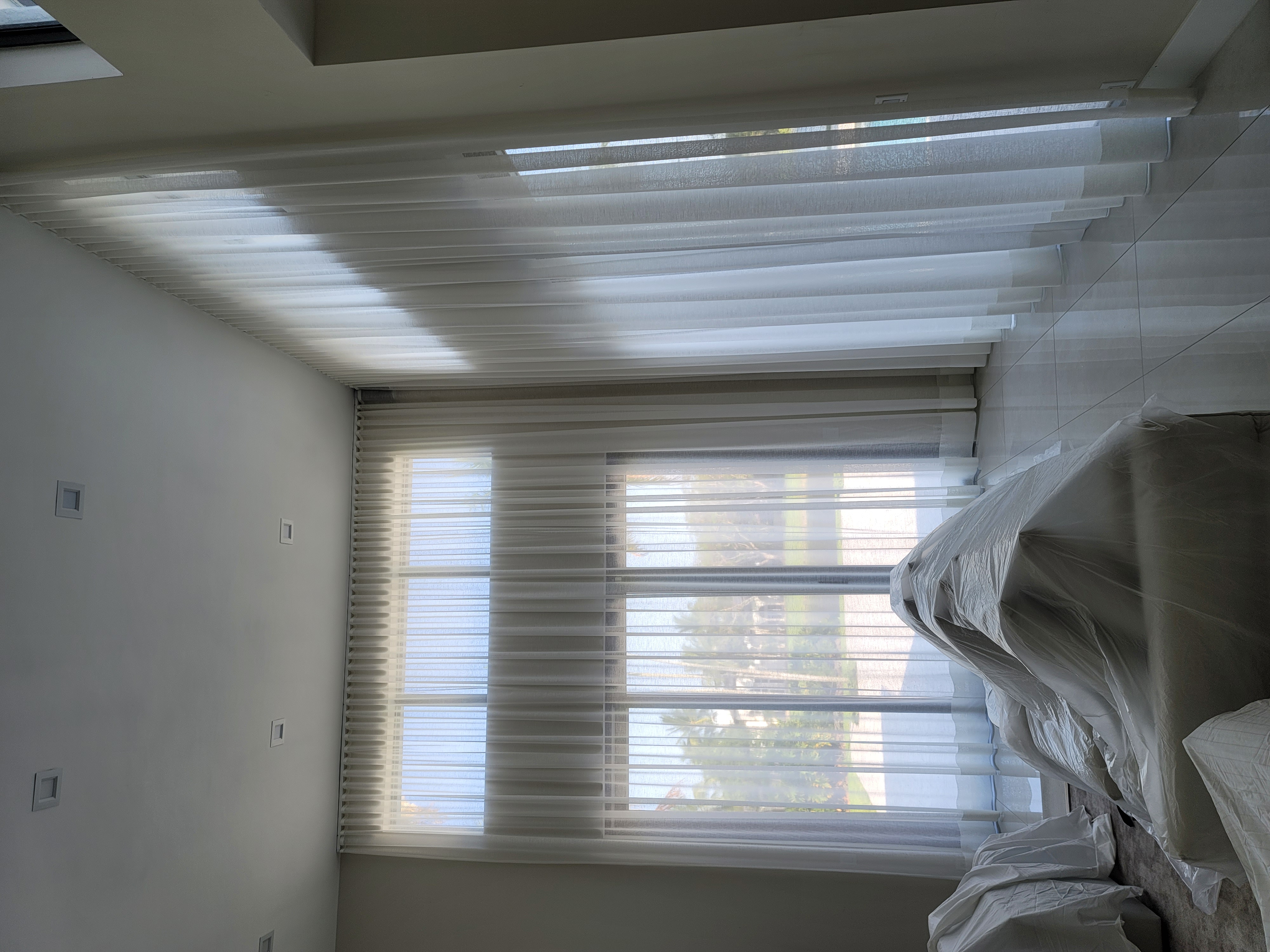 Zebra shades bedroom